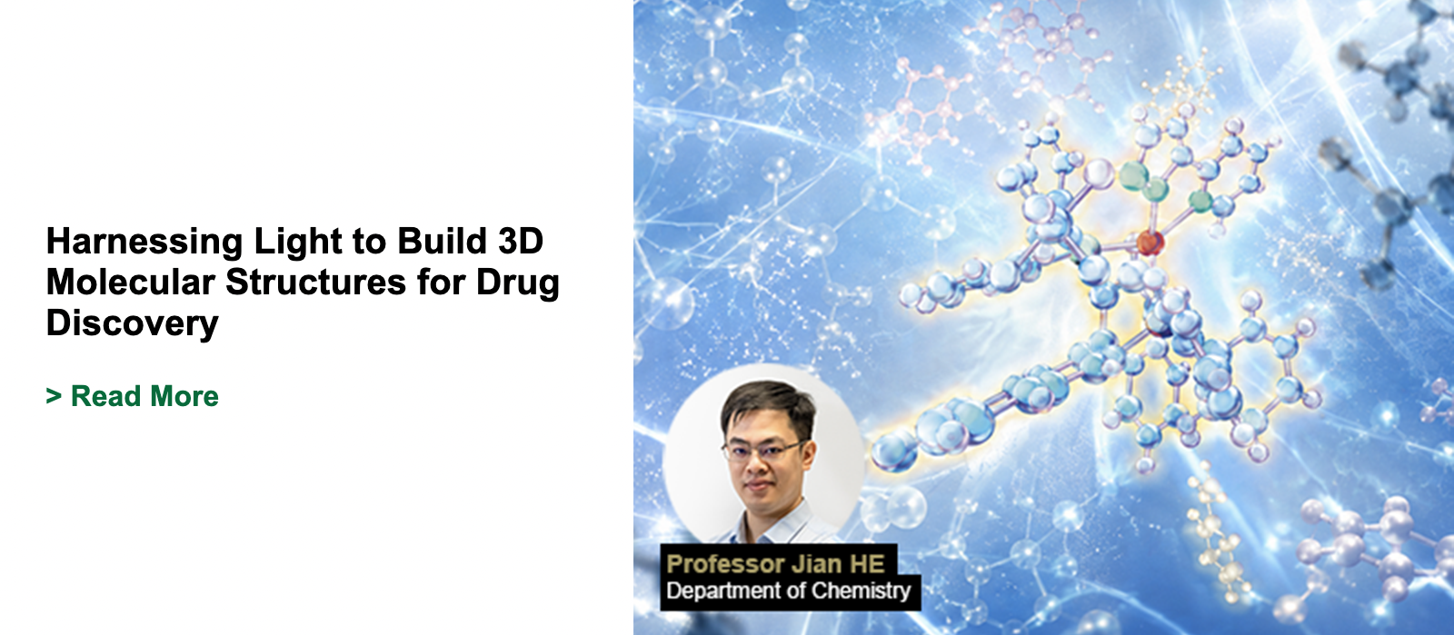 Harnessing Light to Build 3D Molecular Structures for Drug Discovery